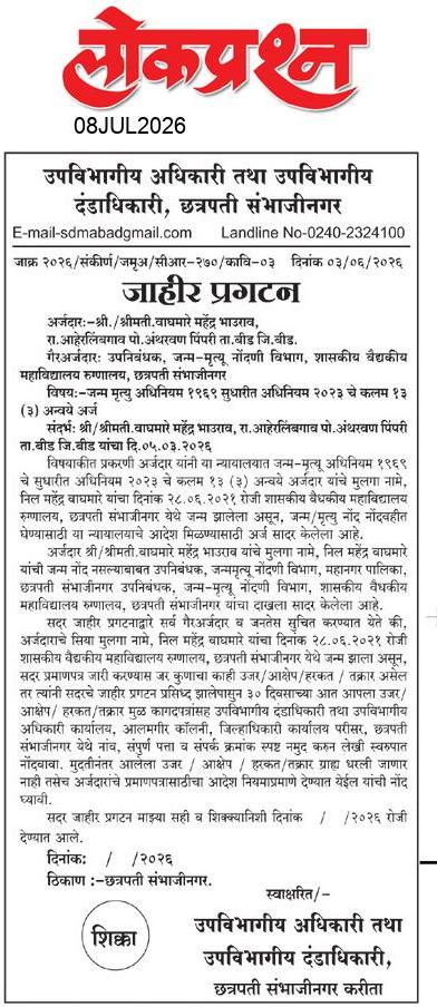 lokprashna Daily News Paper