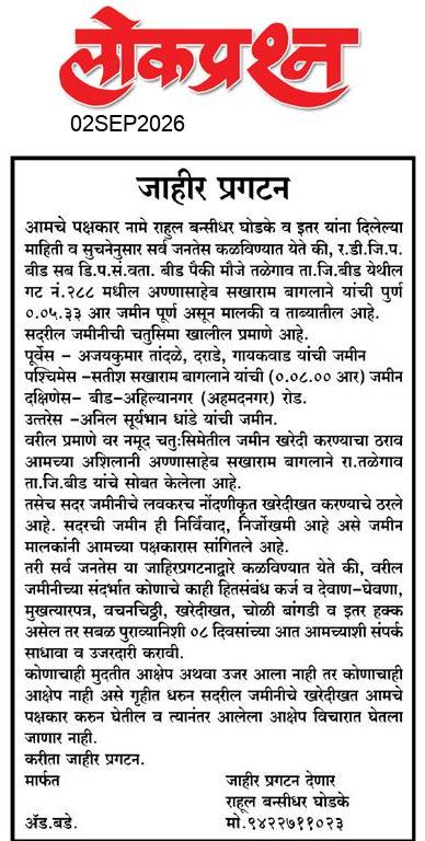lokprashna Daily News Paper